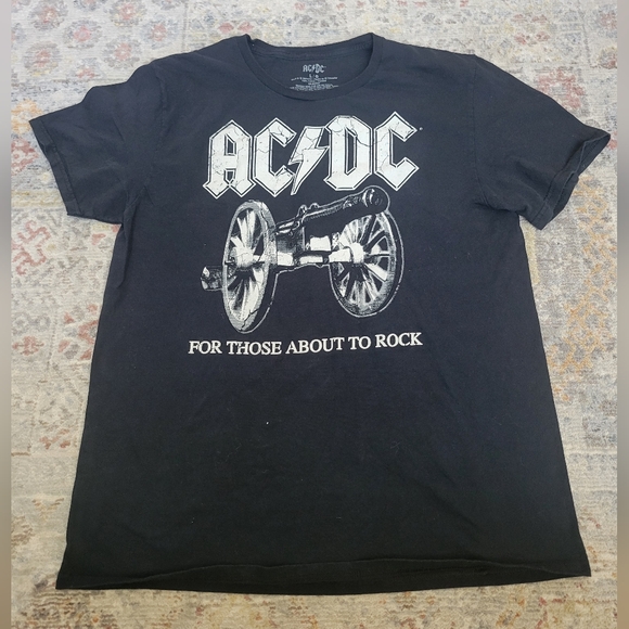 AC/DC | Shirts | Acdc Black Short Sleeve For Those About To Rock Cannon ...